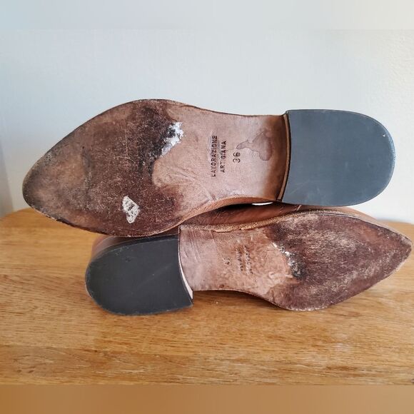 Free People Women's Tan Ankle Leather Shoes Womens Size 36 - Picture 5 of 13
